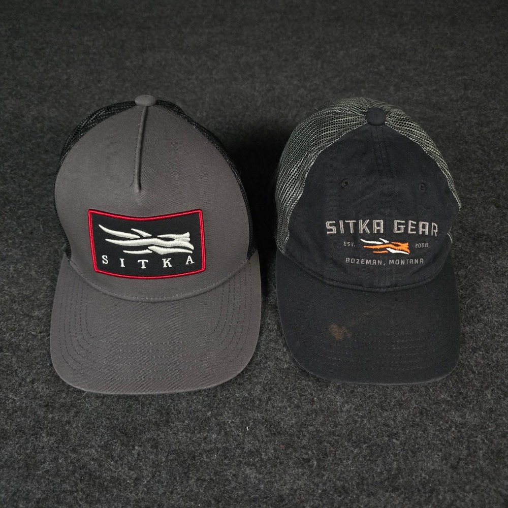 Sitka Gear Trucker Hats Hi-Pro Lo-Pro Grey Black Snapback Mesh Caps [Lot of 2]